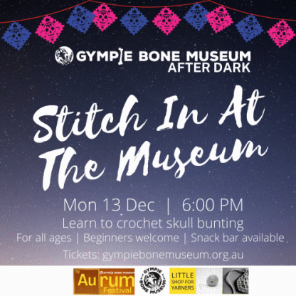 stitch in at the museum learn to crochet skull bunting